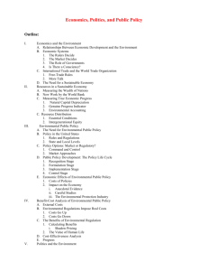 Economics, Politics, and Public Policy