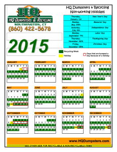 Download: Recycling Calendar & Guide