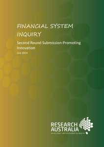 Research Australia - Submission to the Financial System Inquiry