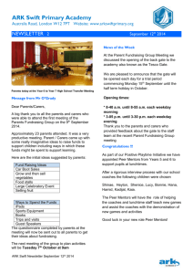 ARK Swift Primary Academy newsletter 2 September 12th 2014