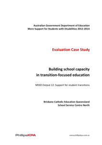 Building school capacity in transition