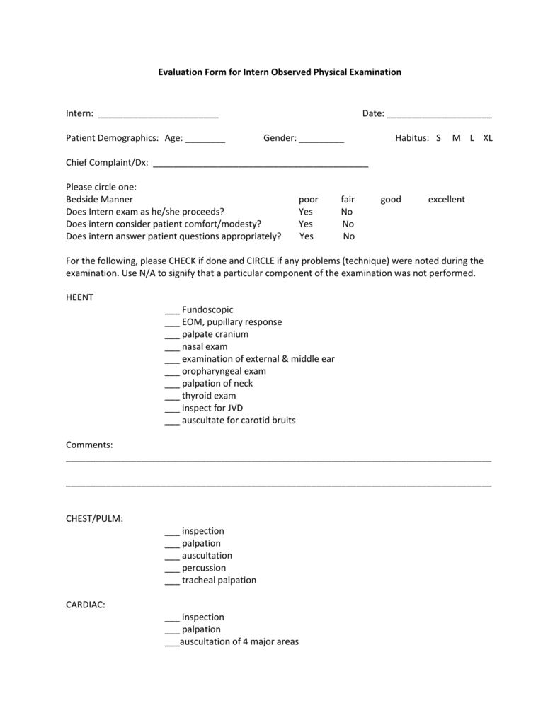 Physical Assessment Form Template from s3.studylib.net
