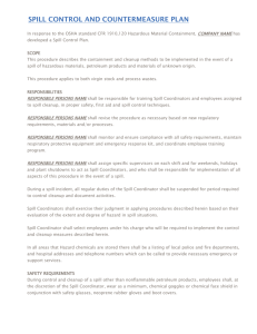 spill control and countermeasure plan