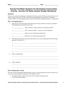 Gravity-Fed Water System Design Worksheet