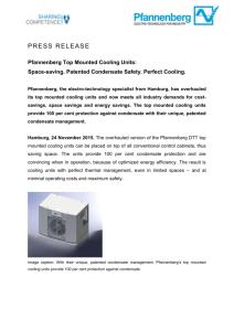 PR Top-mounted cooling unit DTT