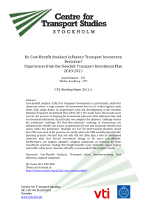 Do Cost-Benefit Analyses Influence Transport Investment