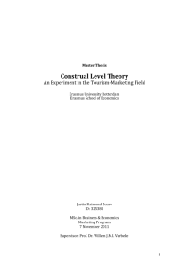 Construal Level Theory - Erasmus University Thesis Repository