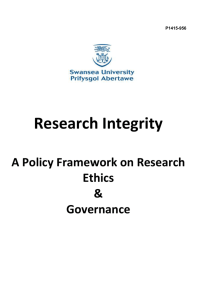 A Policy Framework on Research Ethics and