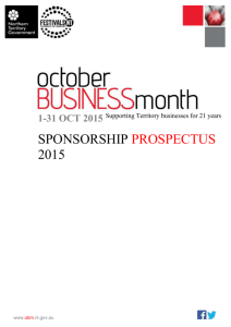 Sponsorship packages - October Business Month