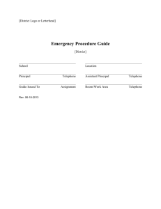 Emergency Procedure Flip Chart