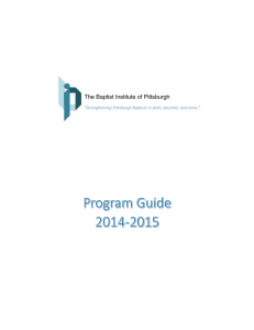 Program Guide - Baptist Institute of Pittsburgh