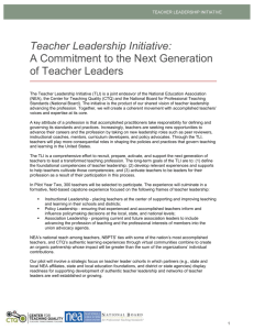 to read about the TEACHER LEADERSHIP INITIATIVE Partnership