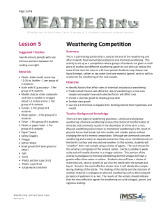 Lesson 5 - Integrated Middle School Science Partnership.