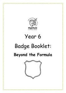 Year 6 Badge Book 2015