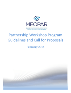 Partnership Workshop Program Guidelines and Call for