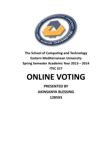 What Is Online Voting? - School of Computing and Technology