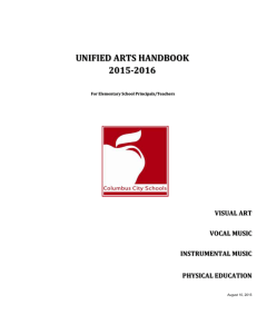 2015-16 ES Unified Arts Handbook
