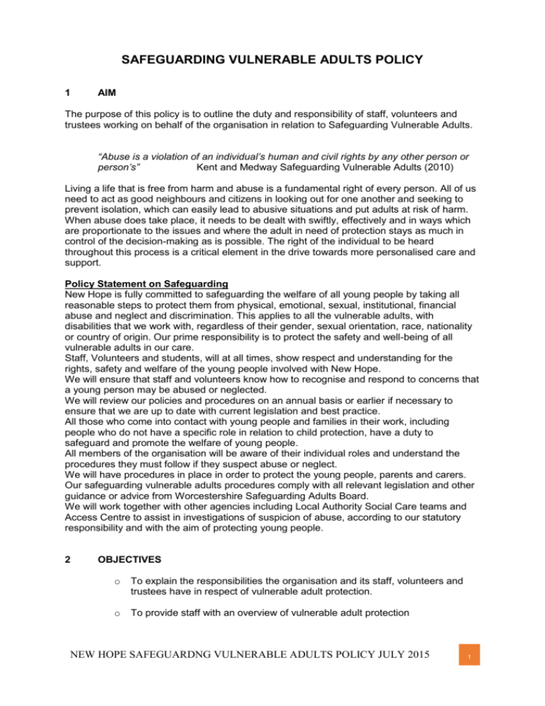 safeguarding adults essay