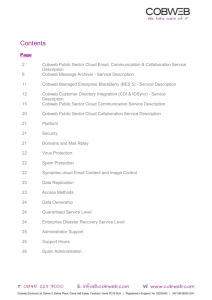 Cobweb Public Sector Cloud Collaboration Service Description