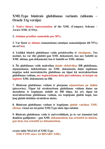 Binary XML Storage (Oracle11g versija)