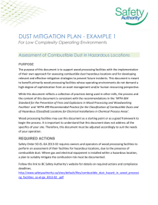 Assessment of Combustible in Dust Hazardous Locations