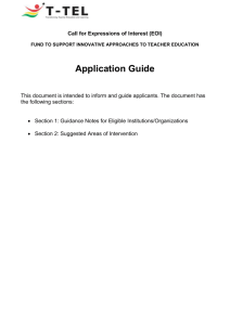 Application Guide for Eligible Institutions / Organizations - T-Tel