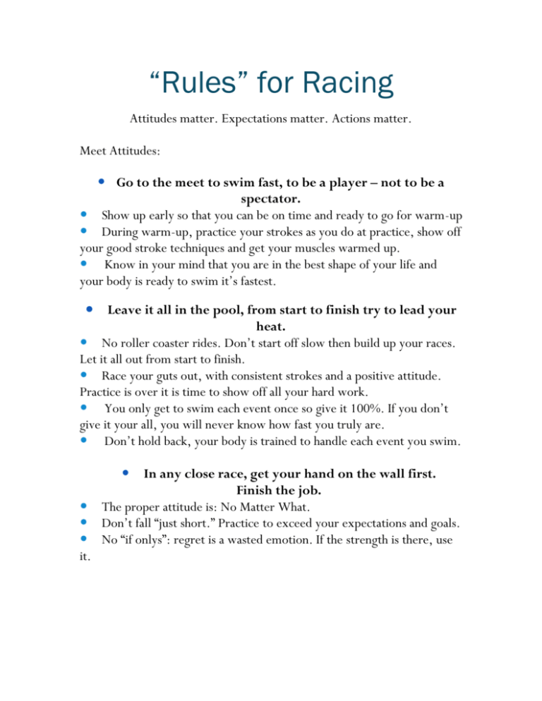 Rules For Racing