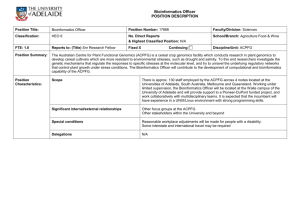 position description Bioinformatics officer