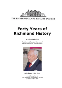 John Cloake: Forty Years of Richmond History