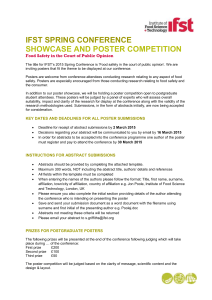 poster competition - Institute of Food Science and Technology