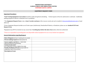 Equipment Request Form and Usage Agreement