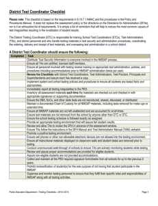 Test Administrator Checklist - New Mexico State Department of