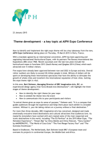 Theme development – a key topic at AIPH Expo