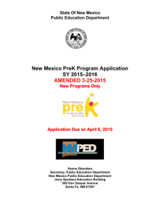 Application - New Mexico State Department of Education
