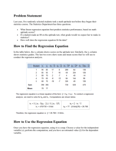 How to Find the Regression Equation