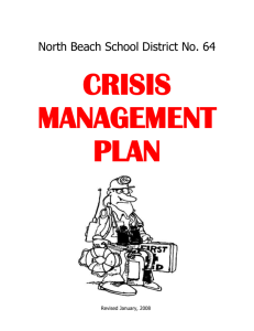 Crisis Management Plan - North Beach School District
