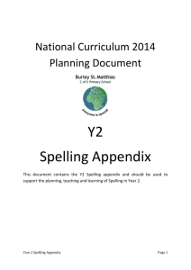 Year 2 Spelling Appendix