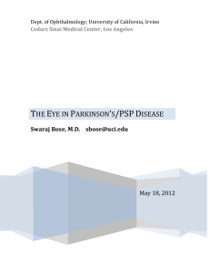 Eye and Parkinson`s/ PSP