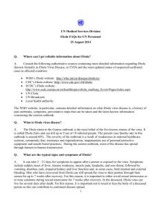 UN Medical Services Division Ebola FAQs for UN Personnel 25