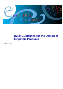 D2.3: Guidelines for the Design of Empathic Products