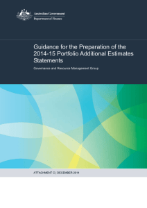 Guidance for the Preparation of the 2014