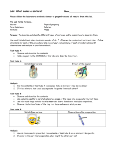 What Makes a Mixture Lab