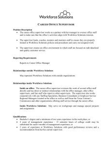 Job Description - Career Office Supervisor
