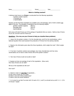 S`mores Stoichiometry Lab