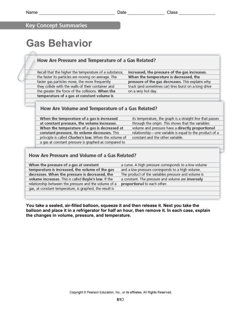 Chem 21.21 WS Pertaining To Gas Variables Worksheet Answers