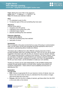 Using film to teach English - ESOL Nexus