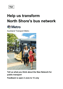 North Shore New Network Map