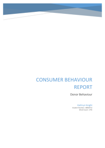 Consumer behaviour report