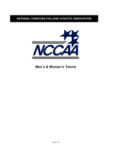 Men`s & Women`s Tennis - National Christian College Athletic