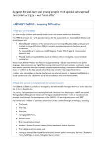 HARINGEY CAMHS – Learning Difficulties